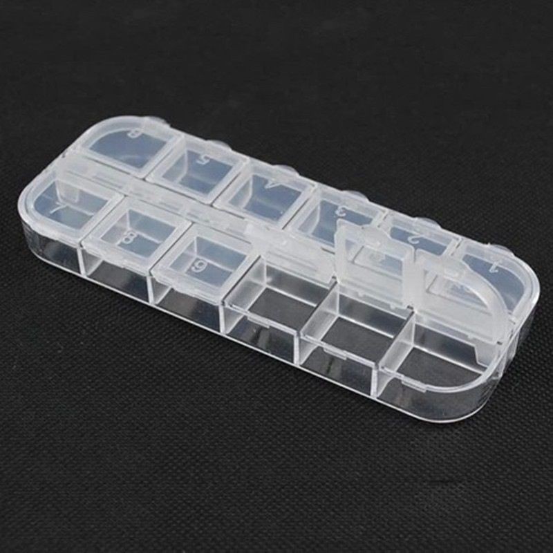 Hộp nhựa 12 ô đựng nữ trang &amp; khuyên tai,,,