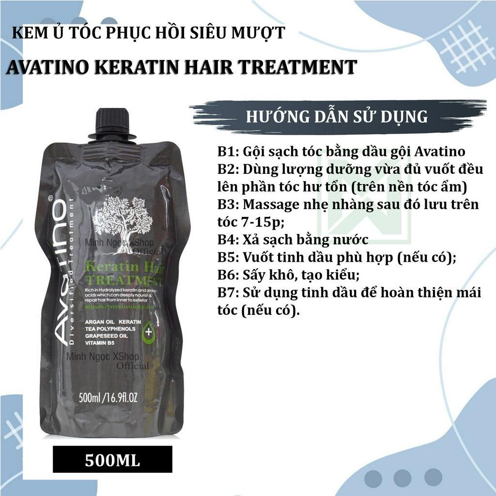 Kem ủ tóc phục hồi siêu mượt Avatino Keratin Hair Treatment 500ML