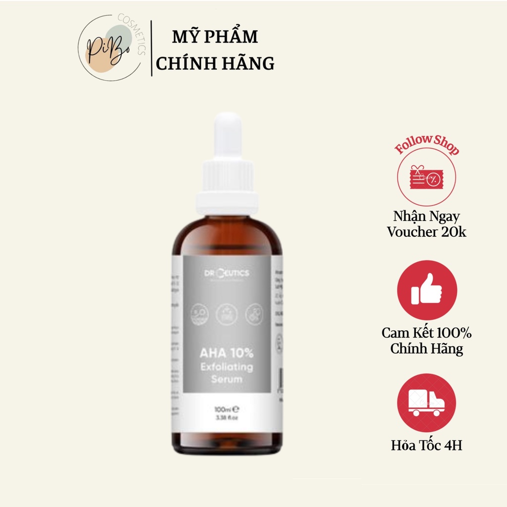 Tinh Chất Tẩy Tế Bào Chết Sáng Mịn Da DrCeutics AHA 10% Exfoliating Serum