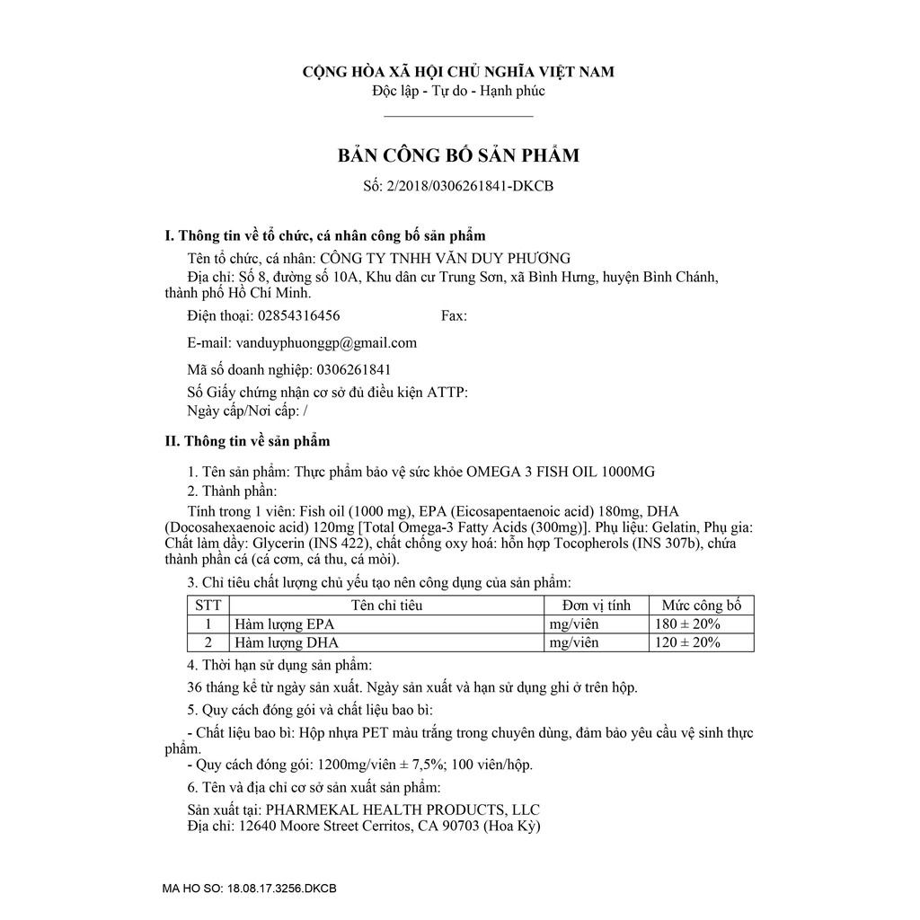[Mã 66FMCGSALE hoàn 8% xu đơn 500K] Viên Uống Dầu Cá Pharmekal Omega 3 Fish Oil 1000Mg 100 Viên | BigBuy360 - bigbuy360.vn