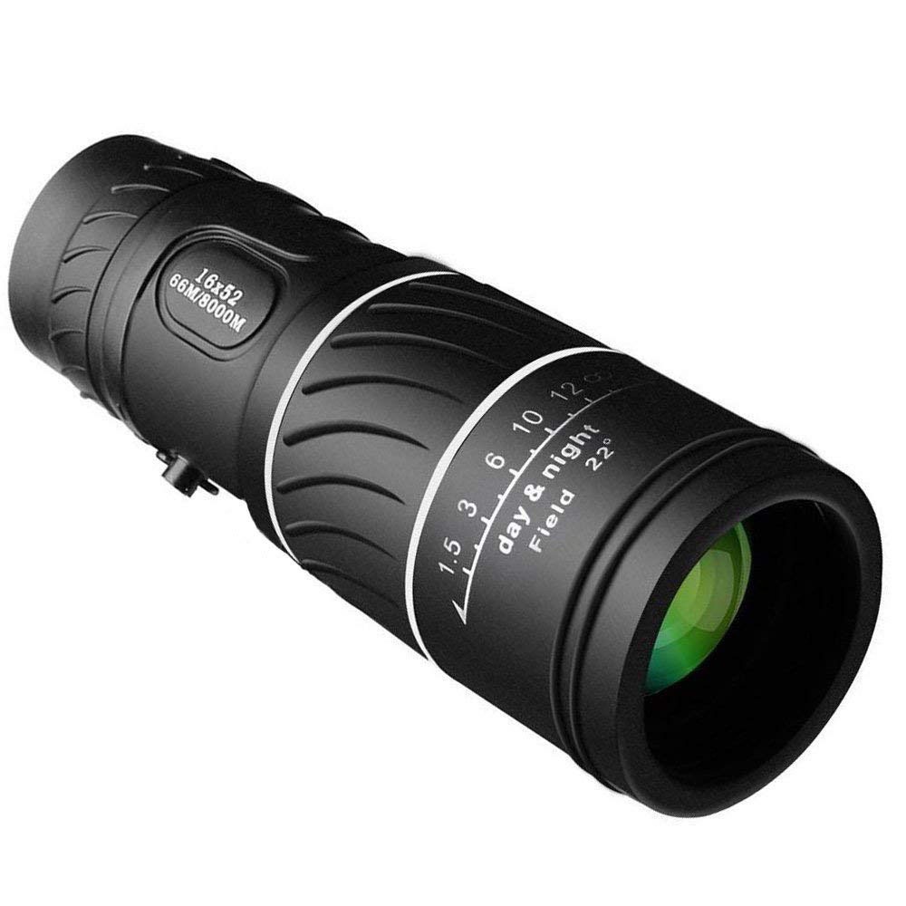 MALCOLM Outdoor Sports Dual Black Focus Monocular Telescope Scope 66/8000M Zoom Lens 16X52 Optic/Multicolor