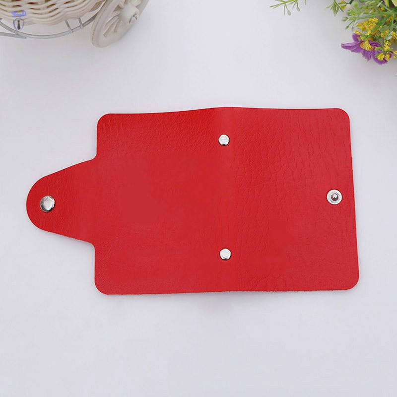 Ym Fashion Credit Card Holder Men Women Travel Cards Wallet PU Leather Buckle Business ID Card Holders @VN