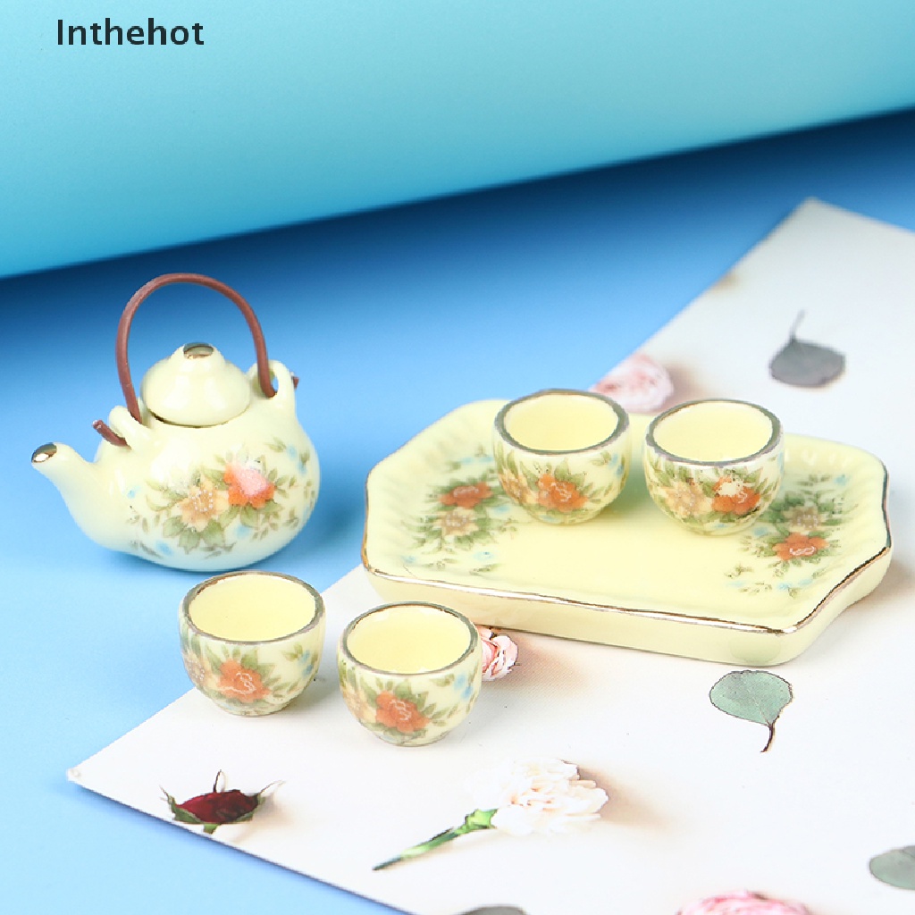 Bộ 6 Tách Uống Trà Bằng Sứ Tỉ Lệ 1: 12 Dễ Thương