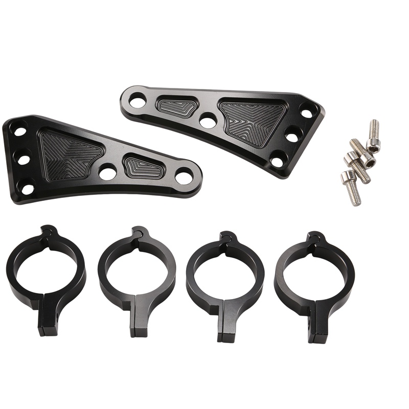 Giá Đỡ Đèn Pha Bằng Hợp Kim Nhôm CNC 41MM Màu Đen Có Lỗ Bu Lông M10 Cho Xe Mô Tô Honda Yamaha Suzuki