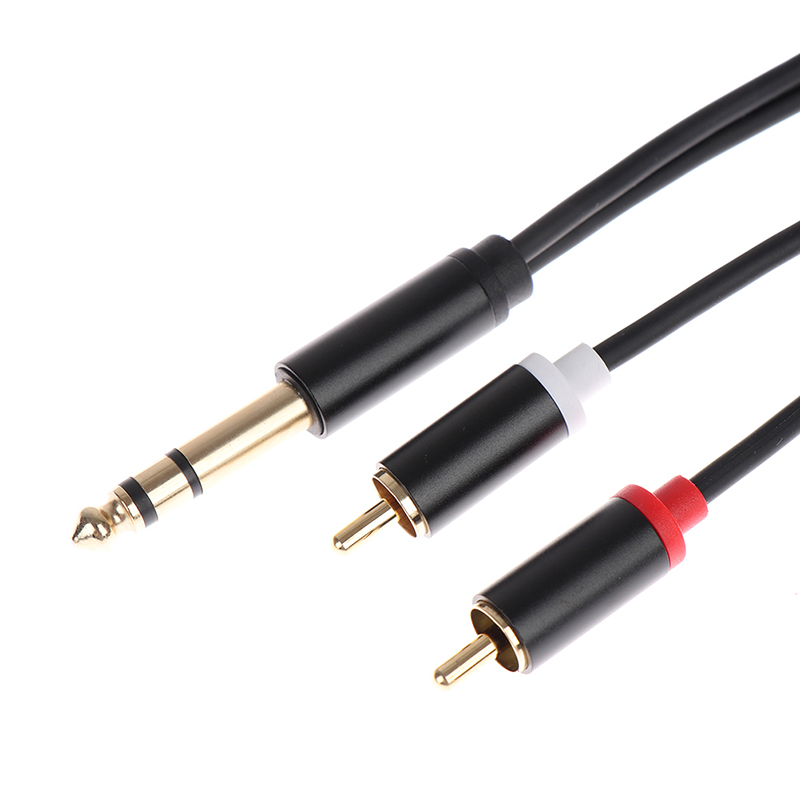 Cáp Chuyển Đổi Âm Thanh 6.35mm Sang 2rca Rca Male Mạ Vàng | BigBuy360 - bigbuy360.vn