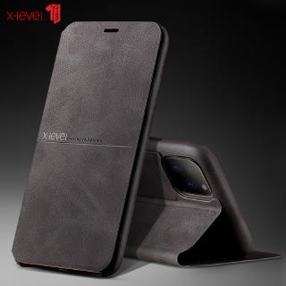 X-Level Vintage Thin Leather  Case For iPhone 11 iPhone 11 pro max iPhone x xs max xr Flip stand cover case