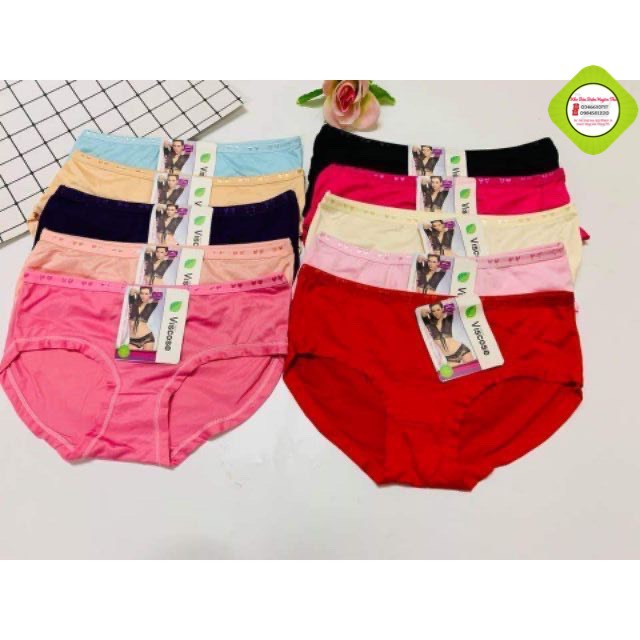 Quần Lót Cotton Màu Trơn Nữ_Quần Lót Co Giãn Mềm Mịn