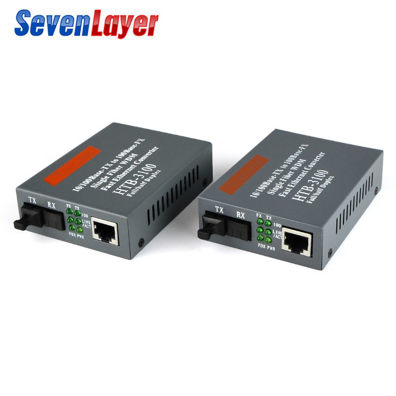 HTB-3100 Fiber Transceiver Media Converter  Optical Fiber Single Fiber Converter 25km SC 10/100M