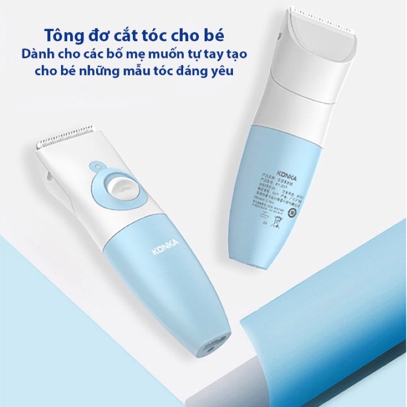 Tông đơ cắt tóc KONKA cổng usb chống nước dành cho bé