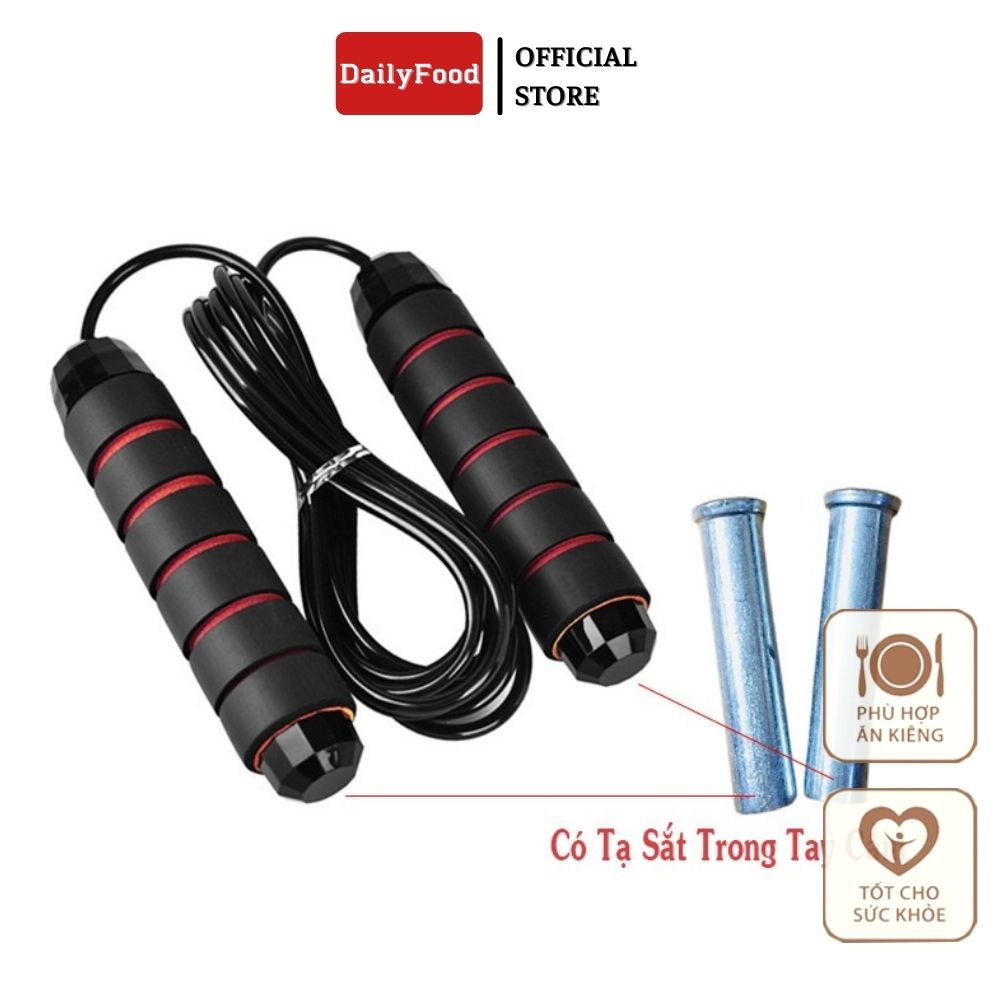 Dây nhảy thể lực đàn hồi hỗ trợ luyện tập thể dục, thể thao với tay cầm xốp, thiết kế nhỏ gọn, bền bỉ, tiện lợi tại nhà