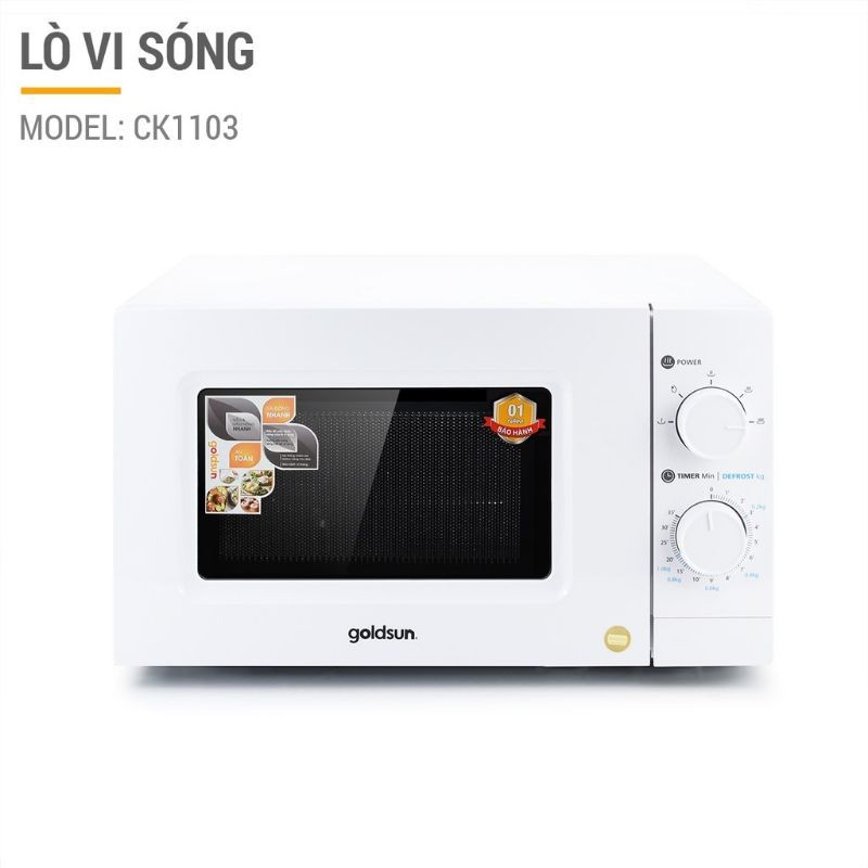 LÒ VI SÓNG CƠ 20 LÍT GOLDSUN CK - 1103 ( TRẮNG )