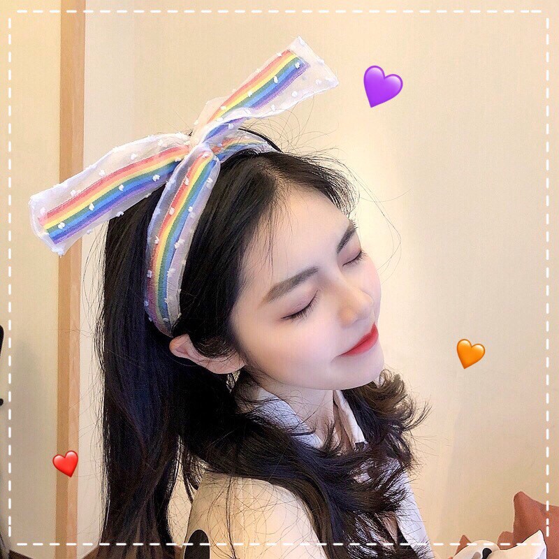 Băng Đô Họa Tiết Ngôi Sao Cầu Vồng Xinh Xắn Thời Trang Hàn Quốc