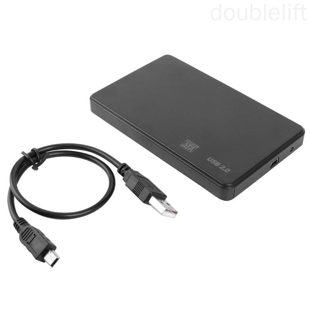 Sata to USB2.0 2.5 inch Hard Disk Case External Hard Disk Box with USB Cable HDD Enclosure USB2.0 doublelift store