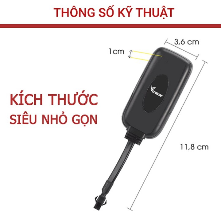 Định Vị Xe Máy, Ô Tô Tắt Máy Từ Xa A02 - giám sát, chống trộm - (Miễn phí App năm đầu tiên) - Sim Data 4G