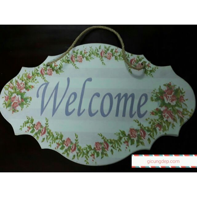 Bảng treo cửa Welcome 4