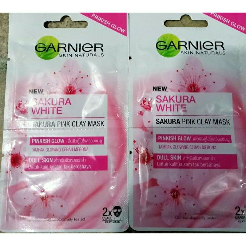 (Hàng Mới Về) Mặt Nạ Đất Sét Garnier Sakura 2x6ml Chính Hãng 100%