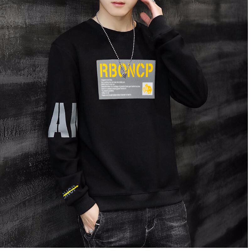 Áo thun nam tay dài màu nâu họa tiết 3 gạch trước ngực thu đông unisex sweater cao cấp giá rẻ