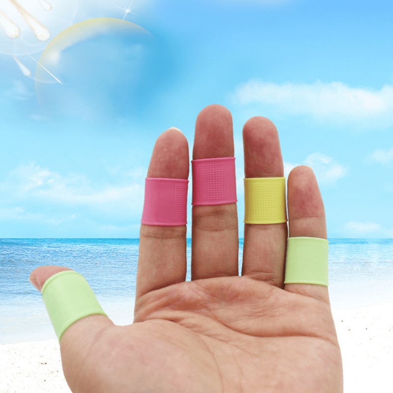 Bộ 10 ống bọc ngón tay bằng silicone cho người chơi bóng rổ tennis