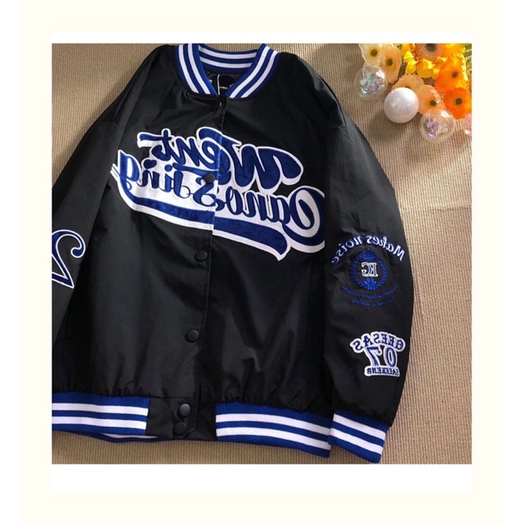 Áo Khoác Bomber Unisex Da Lộn Geesas 2 Lớp In Sắc Nét