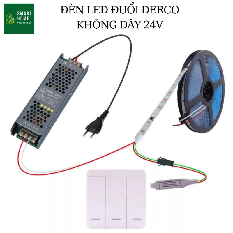 Đèn LED đuổi điều khiển từ xa không dây cho cầu thang, trần thạch cao, decor mẫu mới 2022