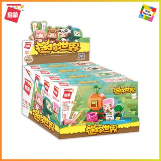 Bộ Đồ Chơi Lego Lắp Ráp Mô Hình Qman 72011 Minecraft Mini World Gồm 4 Hộp Cho Trẻ Từ 6 Tuổi