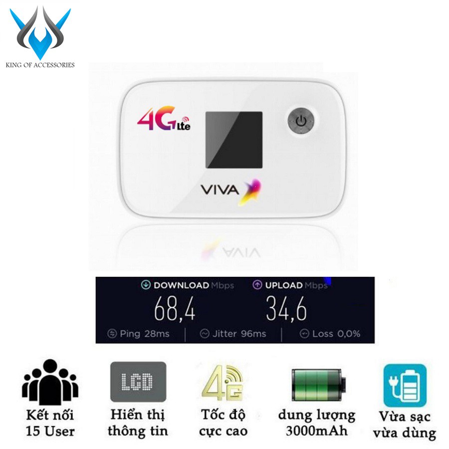 Phát wifi cao cấp từ sim 4G Huawei E5776s-32 phiên bản ViVa-Tốc độ cực mạnh -