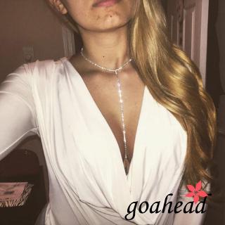 Dây trang sức cơ thể đeo cổ và ngực đính đá thời trang độc đáo