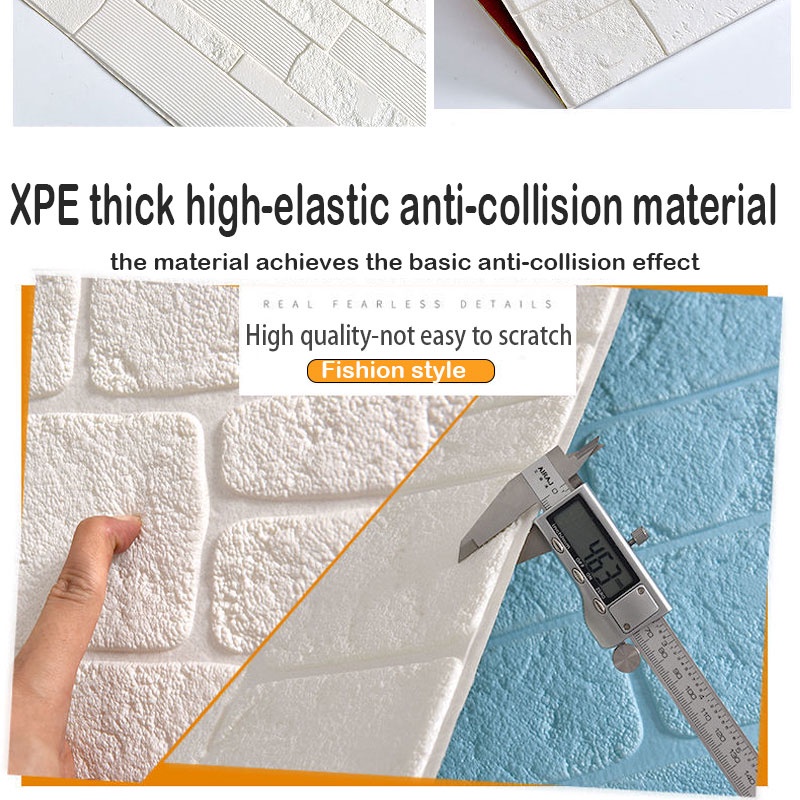 Xốp dán tường 3d Giấy dán tường & Decal dán kính chống bám bụi cho phòng ngủ trang trí nhà cửa không thấm nước 3D