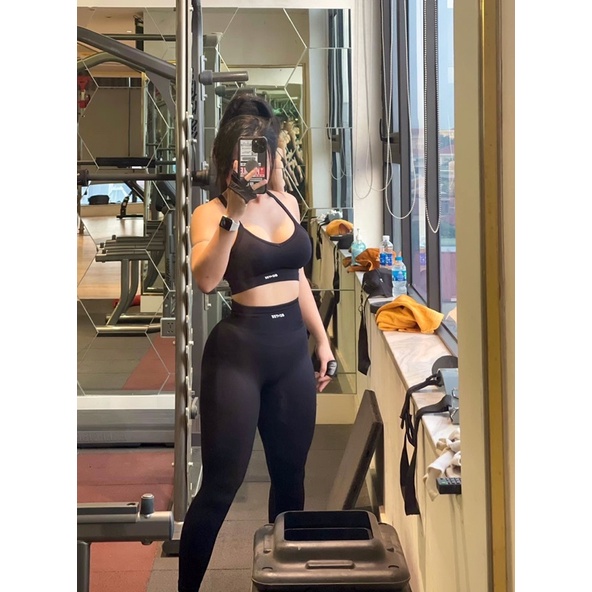 Set Đồ Tập Gym Nữ Yoga Aerobic Áo Bra Quần Dài Legging Tôn Dáng Nâng Mông