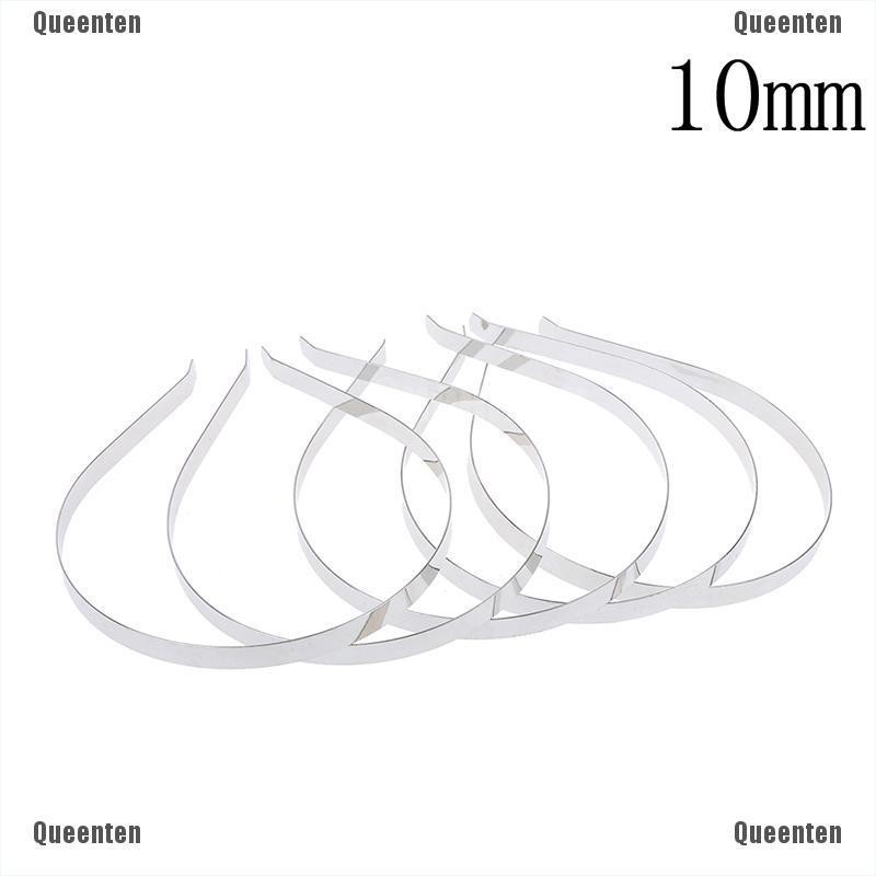 Bộ 5 băng đô bằng kim loại trơn dành cho làm phụ kiện tóc DIY