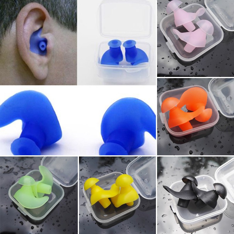 Nút Bịt Tai Bằng Silicone+PC Chống Thấm Nước Tiện Dụng Cho Người Mới Bắt Đầu