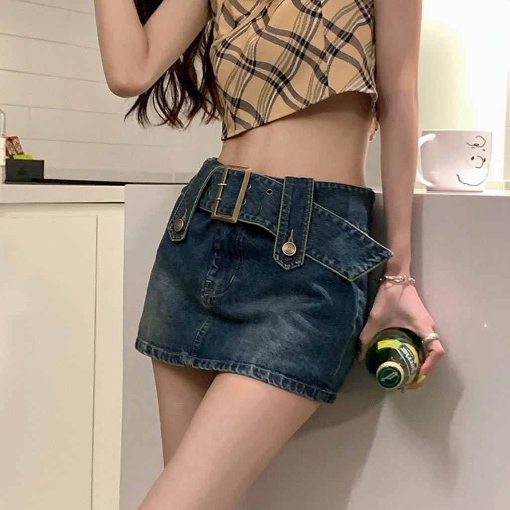 Chân Váy Jean Dáng Chữ A  Chất Dày Dặn Có Lớp Lót Bảo Vệ JX05