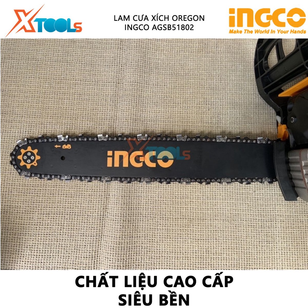 Lam cưa xích oregon INGCO AGSB51802 | lam máy cưa 18&quot;