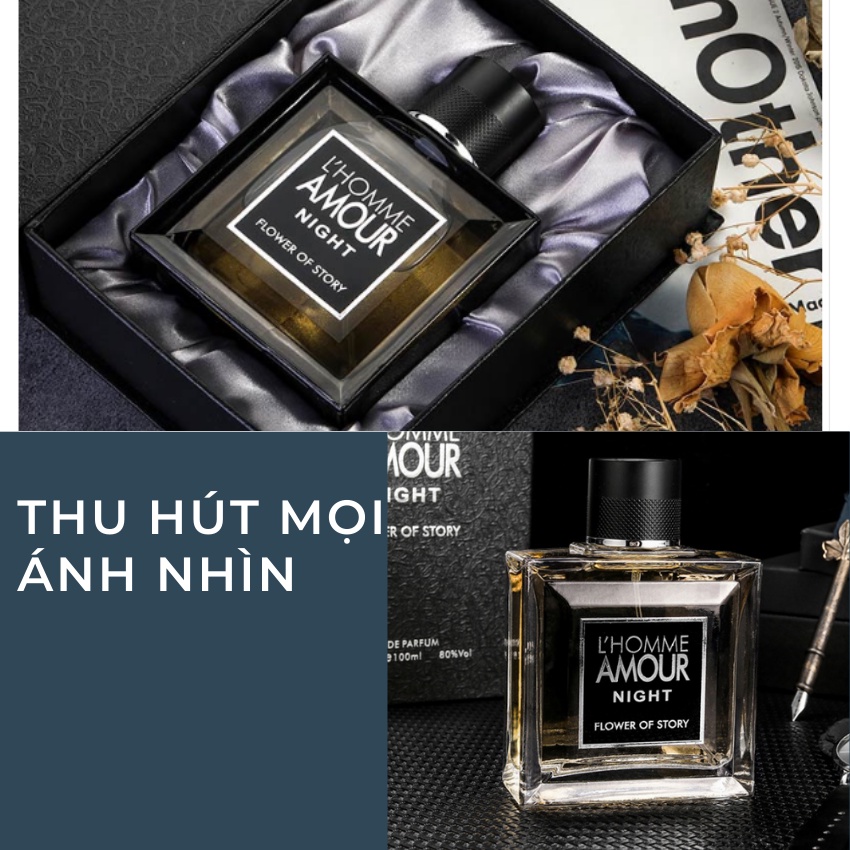 Nước Hoa Nam 100 ML Dầu Thơm Nước Hoa Nam L'Homme Amour eau de parfum thơm lâu nam tính  A01