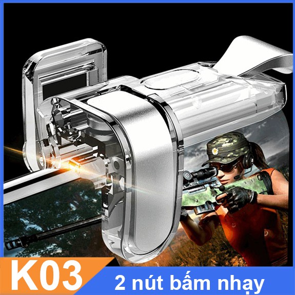 [Sỉ lẻ một giá] Nút k03 chơi game PUBG Call of duty Freefire cực nhạy nút trong suốt.