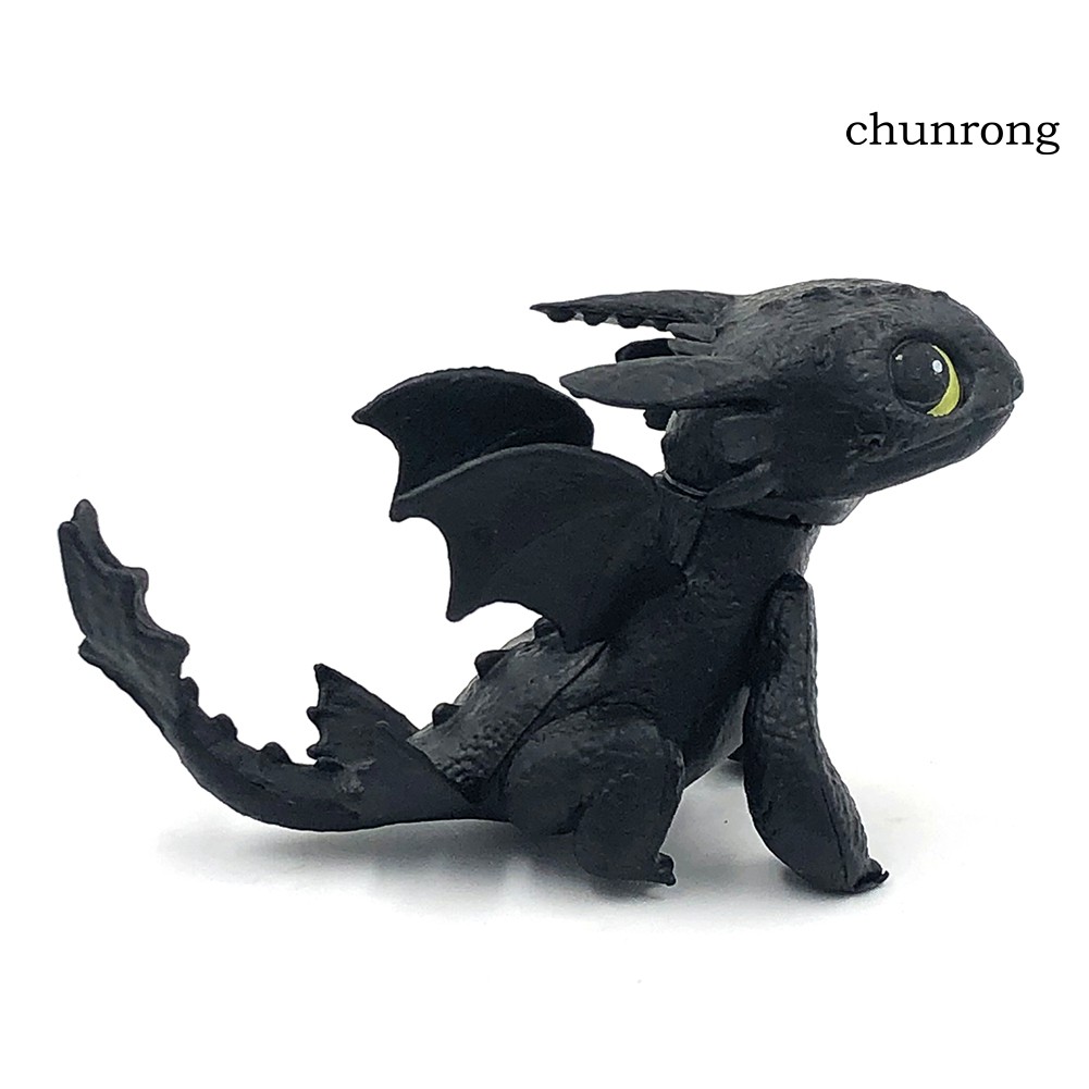 CR+Toothless Anime Figure Night Fury Dragons Doll Children Toys Desktop Ornament