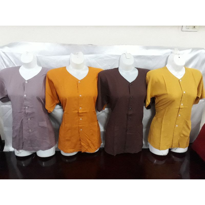 Áo lanh mầu cộc tay dành cho bà già (36 - 70kg)