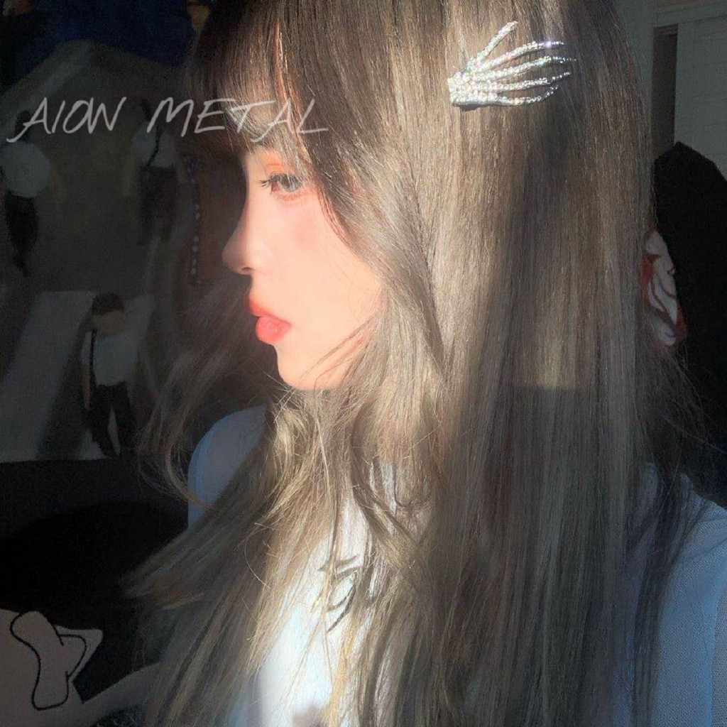 Kẹp Tóc Kim Loại Hình Móng Vuốt Đầu Lâu Đính Đá Phong Cách Harajuku 23275