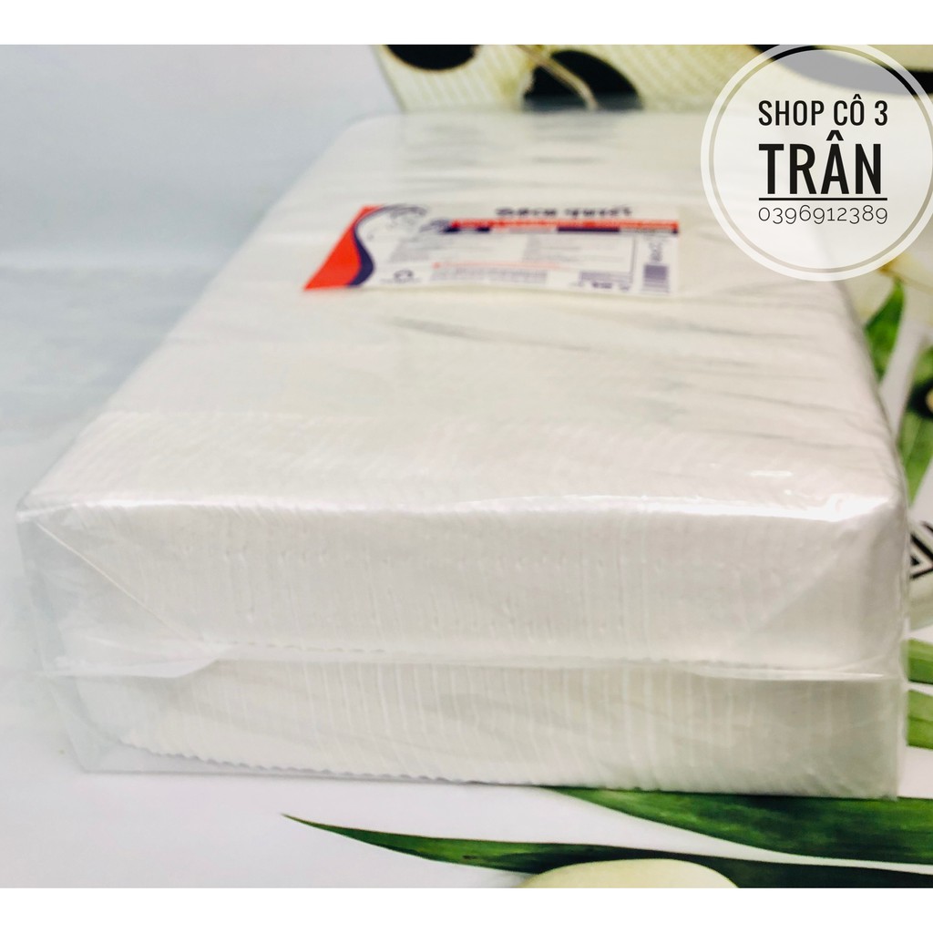 Bông Bạch tuyết gói 1kg cắt sẵn size 5x5 cm - Bông gòn y tế sơ cứu vết thương, vệ sinh cho bé, Spa, nails