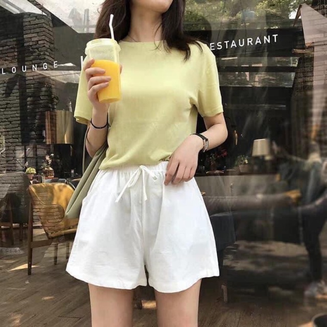 Quần short đũi nữ ống rộng MINHU CLOTHES, quần đùi sooc nữ chất đũi cá tính siêu đẹp | BigBuy360 - bigbuy360.vn