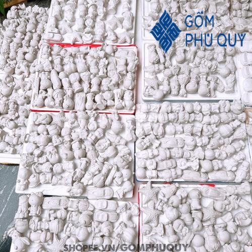 Tượng Tô Màu, Thạch Cao Cho Bé Combo 10 Tượng 7-9cm Cọ Vẽ, Hộp Màu