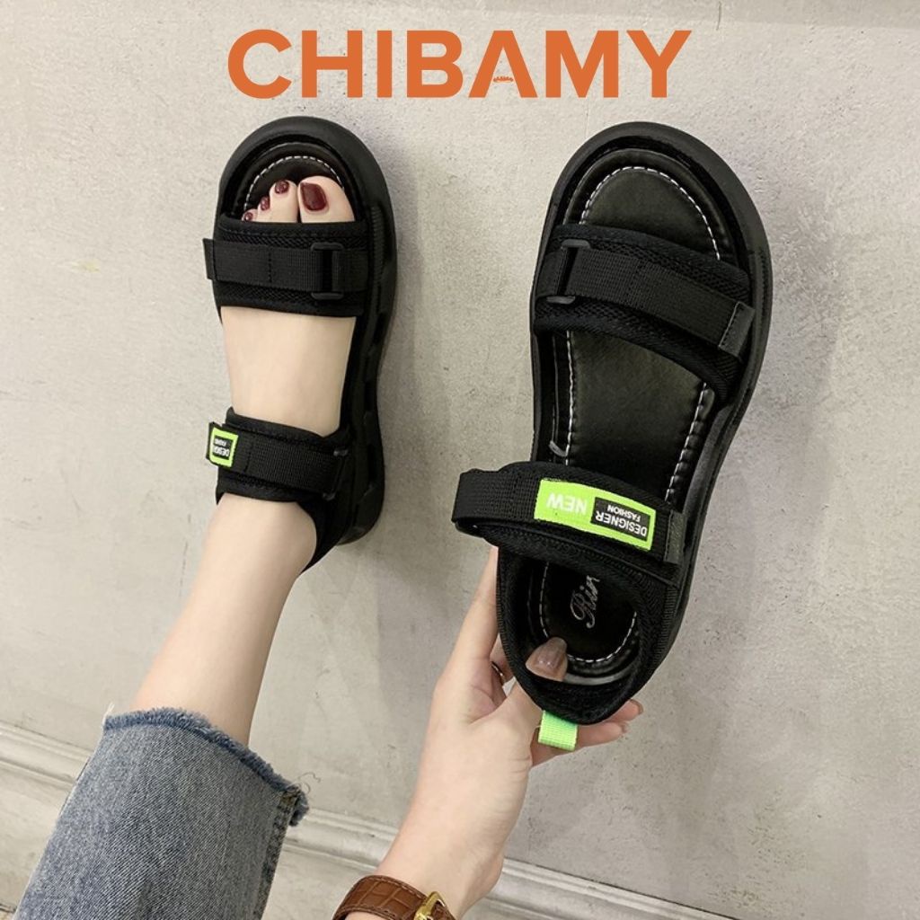 Dép Sandal nữ VeRo quai dán CHIBAMY cao 3cm, dép quai hậu học sinh, sinh viên mới