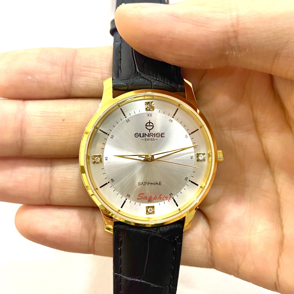 Đồng Hồ Nam Sunrise Dây Da Chính Hãng Chống Nước Mặt Sapphire Chống Xước Uy Tín Chất Lượng Bảo Hành 3 Năm Đảm Bảo