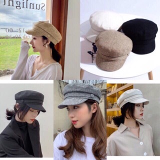 Cửa Khẩu Lạng Sơn - mũ baret muối tiêu/ nón nồi thời trang hàn quốc