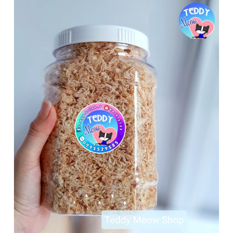 Ăn vặt Teddy - Hũ 500gr Chà bông heo (ruốc heo) loại Đặc biệt Cao cấp Nhà làm thơm ngon, sạch, khô tơi, chất lượng cao