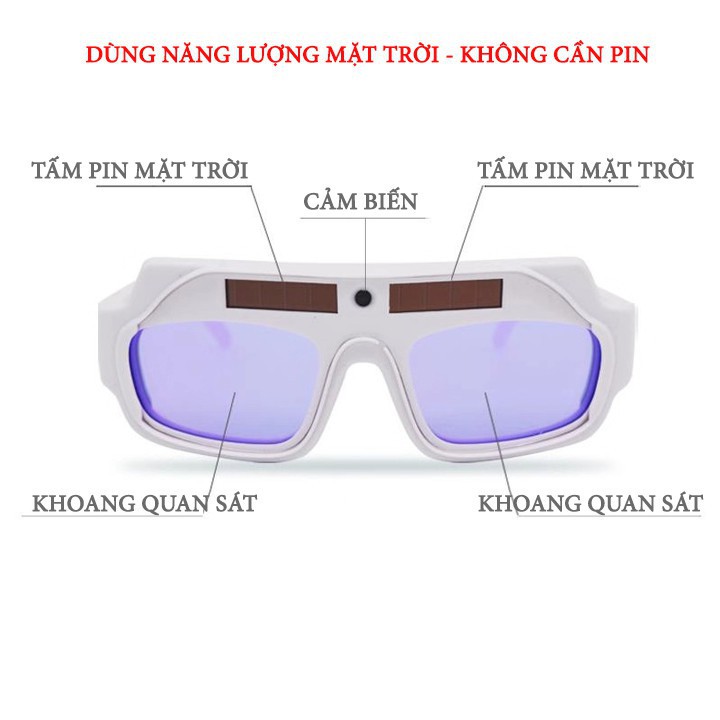 Kính hàn tự động TX012S cảm biến điện tử, tặng dây đeo và tấm chắn sỉ dự phòng