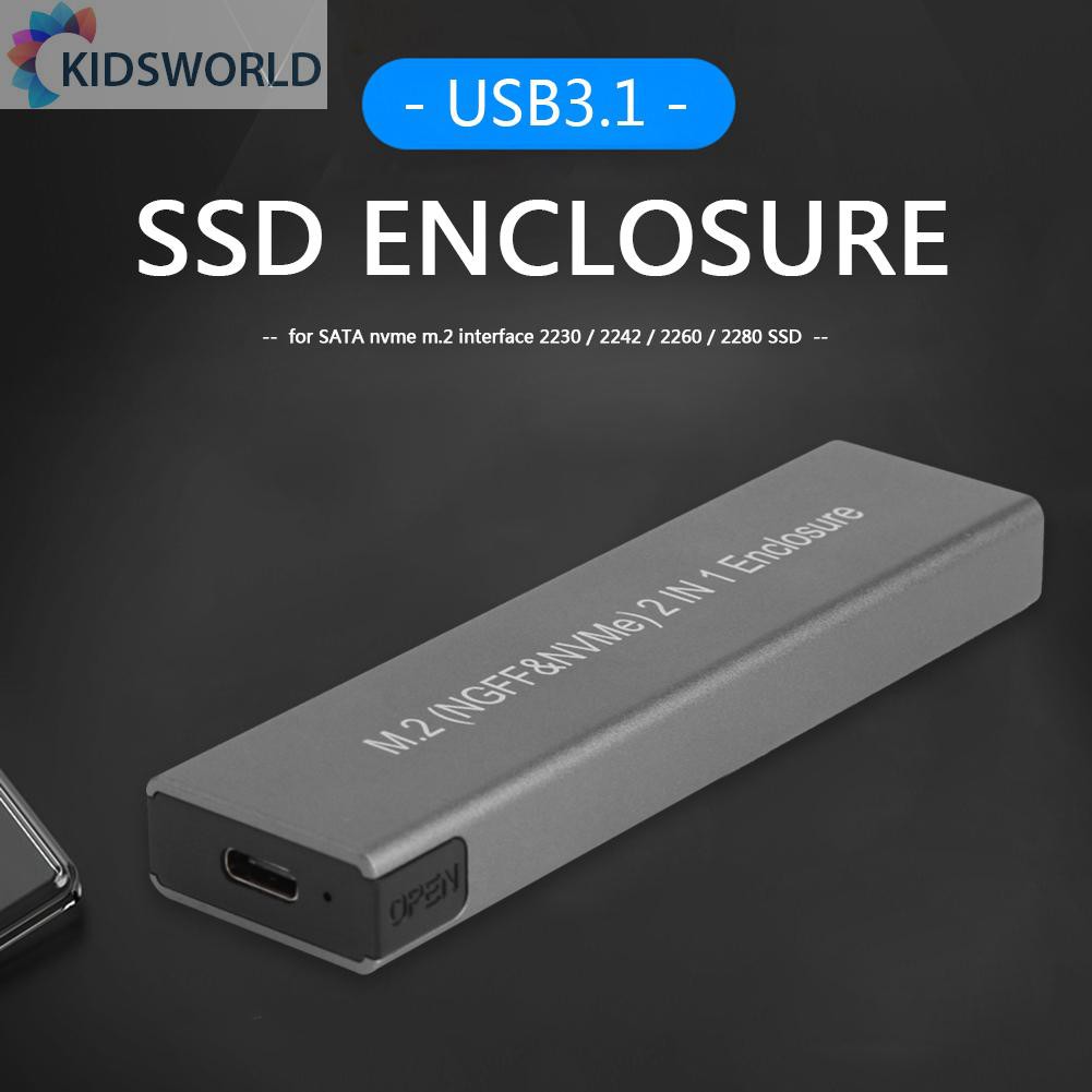 Vỏ Ổ Cứng Ngoài Ssd M.2 Nvme Pcie Sata M / B Usb Type C Ốp | BigBuy360 - bigbuy360.vn