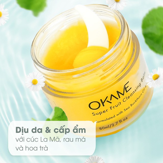 Sáp Tẩy Trang cho da nhạy cảm và mẹ bầu Okame Super Fruit Cleansing Balm 80ml