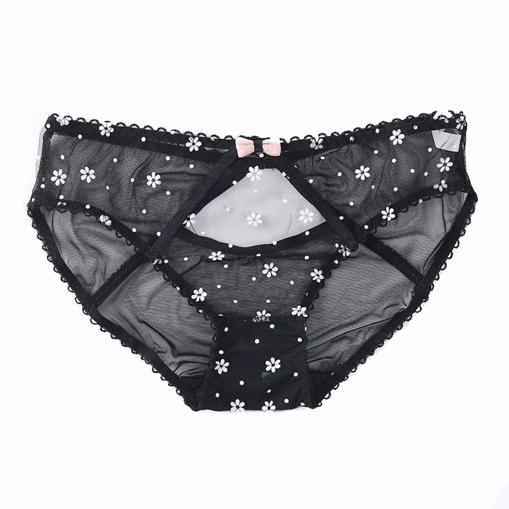 OCEANMAP Quần Lót Thoáng Khí Màu Trơn Khoét Rỗng Đơn Giản Dễ Thương Gợi Cảm Cho Nữ