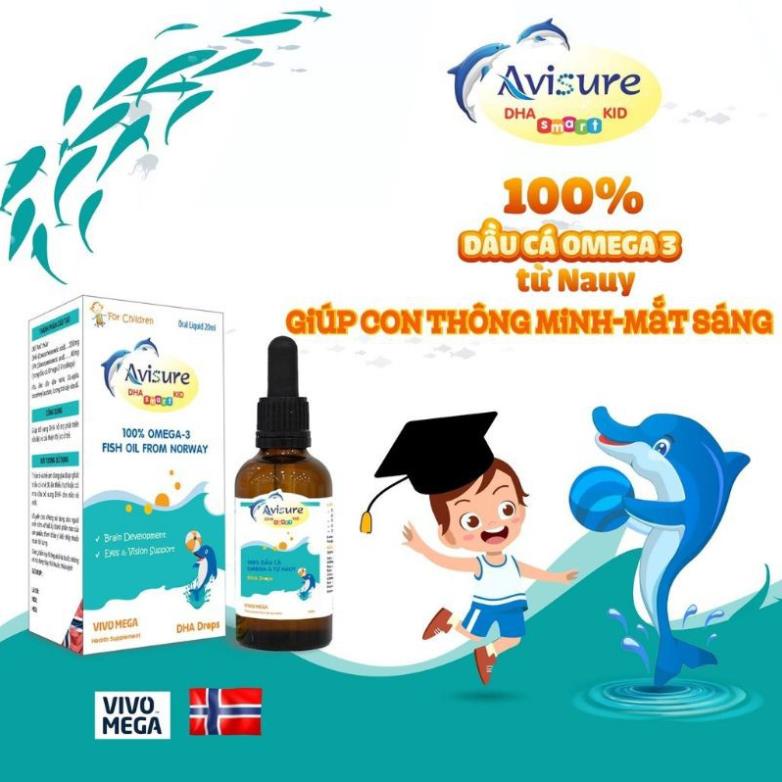 Avisure DHA Smart Kid - Giúp Bổ Sung DHA. Hỗ trợ Phát Triển Não Bộ Và Cải Thiện Thị Lực Ở Trẻ (Lọ 20ml)